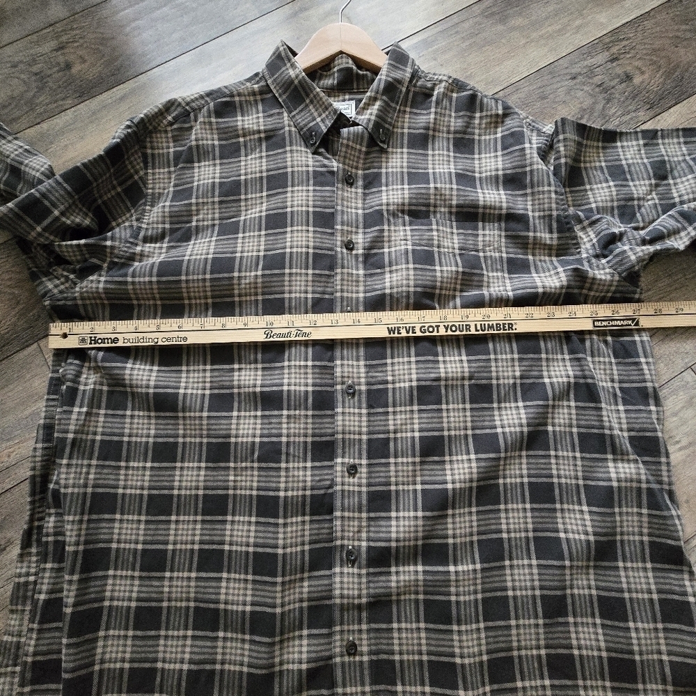 L.L. BEAN Men's Xxl Tall Plaid Shirt  Dark Green/tan Id 253771 Rn 71341 Un 03790 - Picture 3 of 9